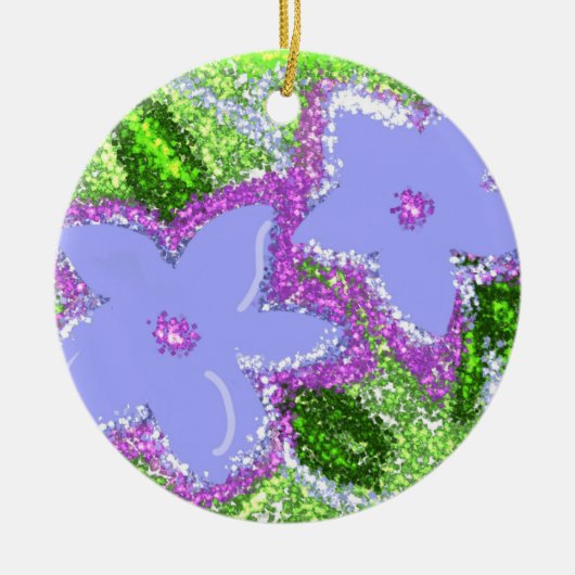 flores moradas keramisch ornament (Voorkant)