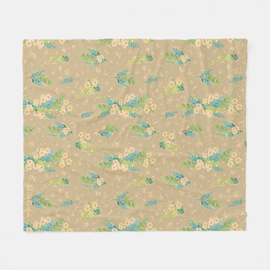 Flores Neutras Fleece Deken (Voorkant (Horizontaal))