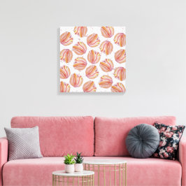 Flores Pêssego Canvas Afdruk