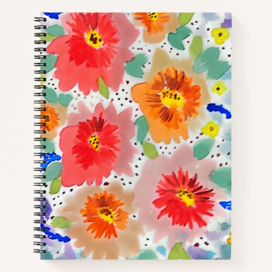 Flores rojas notitieboek (Voorkant)