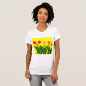 flores tulipas coloridas t-shirt (Voorkant volledig)