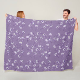Flores Violeta Fleece Deken