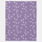 Flores Violeta Fleece Deken (Voorkant)