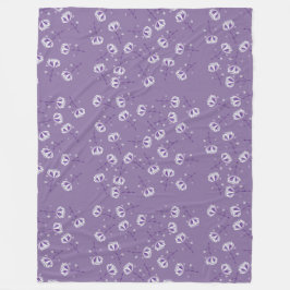 Flores Violeta Fleece Deken