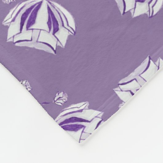 Flores Violeta Fleece Deken (Hoek)