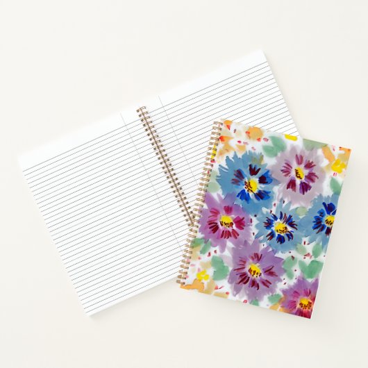 Flores violetas cuaderno notitieboek (Binnen)