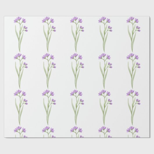 flores violetas delicadas cadeaupapier (Vlak)