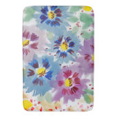 Flores violetas y azules badmat (Voorkant Verticaal)