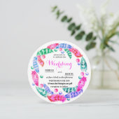 Florescent boho wreath, elegantie van levendige kl kaart (Staand voorkant)