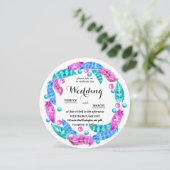 Florescent boho wreath, elegantie van levendige kl kaart (Staand voorkant)