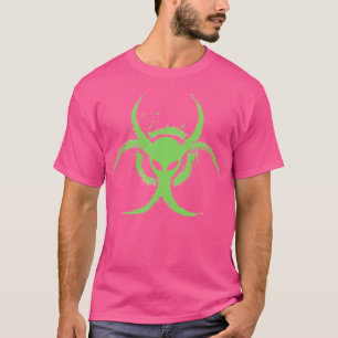 Florescent Green Biohazard Alien T-shirt
