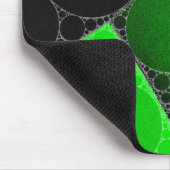 Florescent Green Black Circle Abstract Muismat (Hoek)