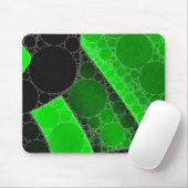 Florescent Green Black Circle Abstract Muismat (Met muis)