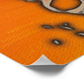 Florescent Oranje Red Skull Smoke Vape Poster (Hoek)