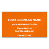 Florescent Oranje Speck Pattern Visitekaartje Magneet (Voorkant)