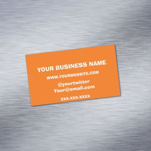 Florescent Oranje Speck Pattern Visitekaartje Magneet (Voorbeeld)