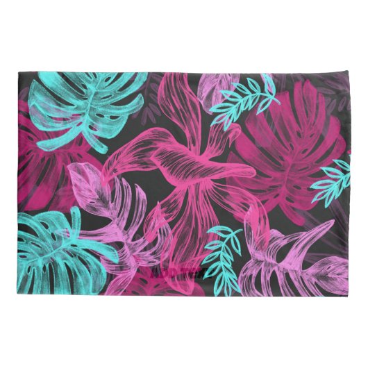 Florescent Palmini Bladeren zoet Kussensloop (Achterkant)