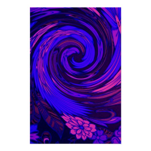 Florescent Pink Floral Surge Perfect Poster (Voorkant)