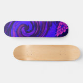 Florescent Pink Floral Surge Schaats Board Skateboard (Horizontaal)