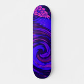 Florescent Pink Floral Surge Schaats Board Skateboard (Voorkant)