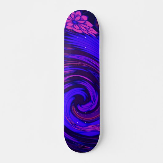 Florescent Pink Floral Surge Schaats Board Skateboard (Voorkant)