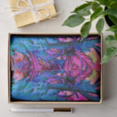 Florescent Pink Floral Surge Tissuepapier (Geschenk)