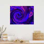 Florescent Pink Surge Print Poster (Keuken)