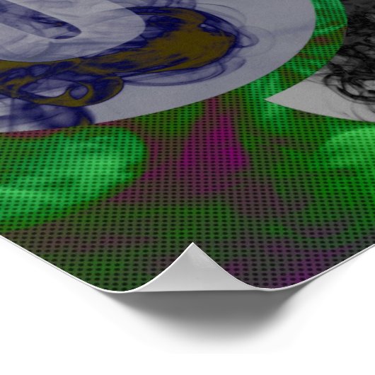 Florescent Psychedelic Vape Clouds Poster (Hoek)