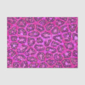 Florescent roze Cheetah Pattern Tissuepapier (Voorkant)