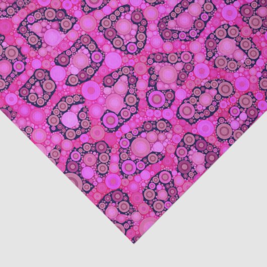 Florescent roze Cheetah Pattern Tissuepapier (Detail)