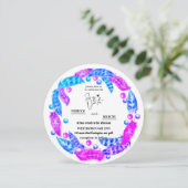 Florescente boho krans, elegant van levendige kleu kaart (Staand voorkant)