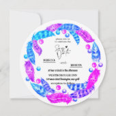 Florescente boho krans, elegant van levendige kleu kaart (Voorkant)