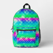 Florescente zeemeerminwereld bedrukte rugzak (Voorkant)