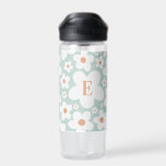 florese maisy turquoise oranje initiaal elegant waterfles<br><div class="desc">florale schattige maisy turquoise oranje initiaal elegant water flessenkast</div>