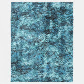 Floresta azul sob nevasca ou vidro trincado fleece deken (Voorkant)