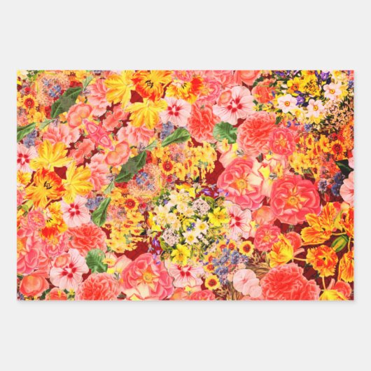 Floresta Bruxelles Flower Sampler Inpakpapier Vel (Voorkant 3)