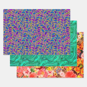 Floresta Bruxelles Flower Sampler Inpakpapier Vel