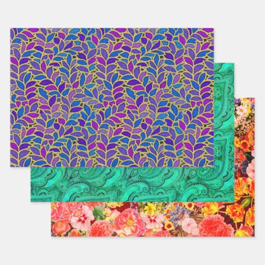 Floresta Bruxelles Flower Sampler Inpakpapier Vel (Set)