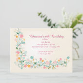 Floret Corner Uitnodiging (Staand voorkant)