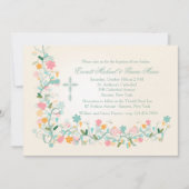 Floret hoek religieuze uitnodiging (Voorkant)