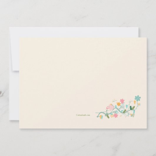 Floret hoek religieuze uitnodiging (Achterkant)