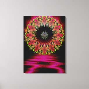 Floretiana Psychedelic Liefde Kunst Verpakt Canvas