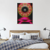 Floretiana Psychedelic Liefde Kunst Verpakt Canvas Afdruk (Insitu (Slaapkamer))