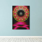 Floretiana Psychedelic Liefde Kunst Verpakt Canvas Afdruk (Insitu (Houten vloer))