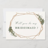 florgeometrisch zal je mijn bruidmaidkaart zijn kaart (Voorkant)