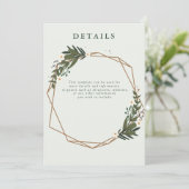 florgeometrische trouwgegevens kaart (Staand voorkant)