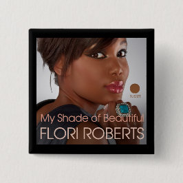 Flori Roberts Pin (Russet) Vierkante Button 5,1 Cm