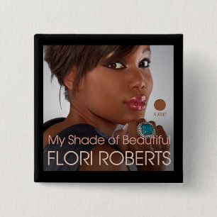 Flori Roberts Pin (Russet) Vierkante Button 5,1 Cm