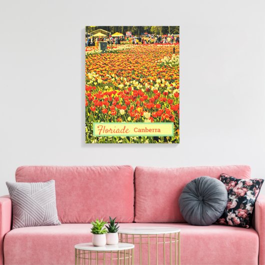 Floriade Canberra Australia flower festival tulips Canvas Afdruk (Insitu (Woonkamer))