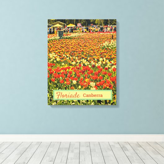 Floriade Canberra Australia flower festival tulips Canvas Afdruk (Insitu (Houten vloer))